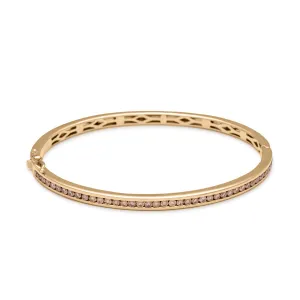 Licol Half Eternity Bangle - 14k Gold & Champagne Diamond