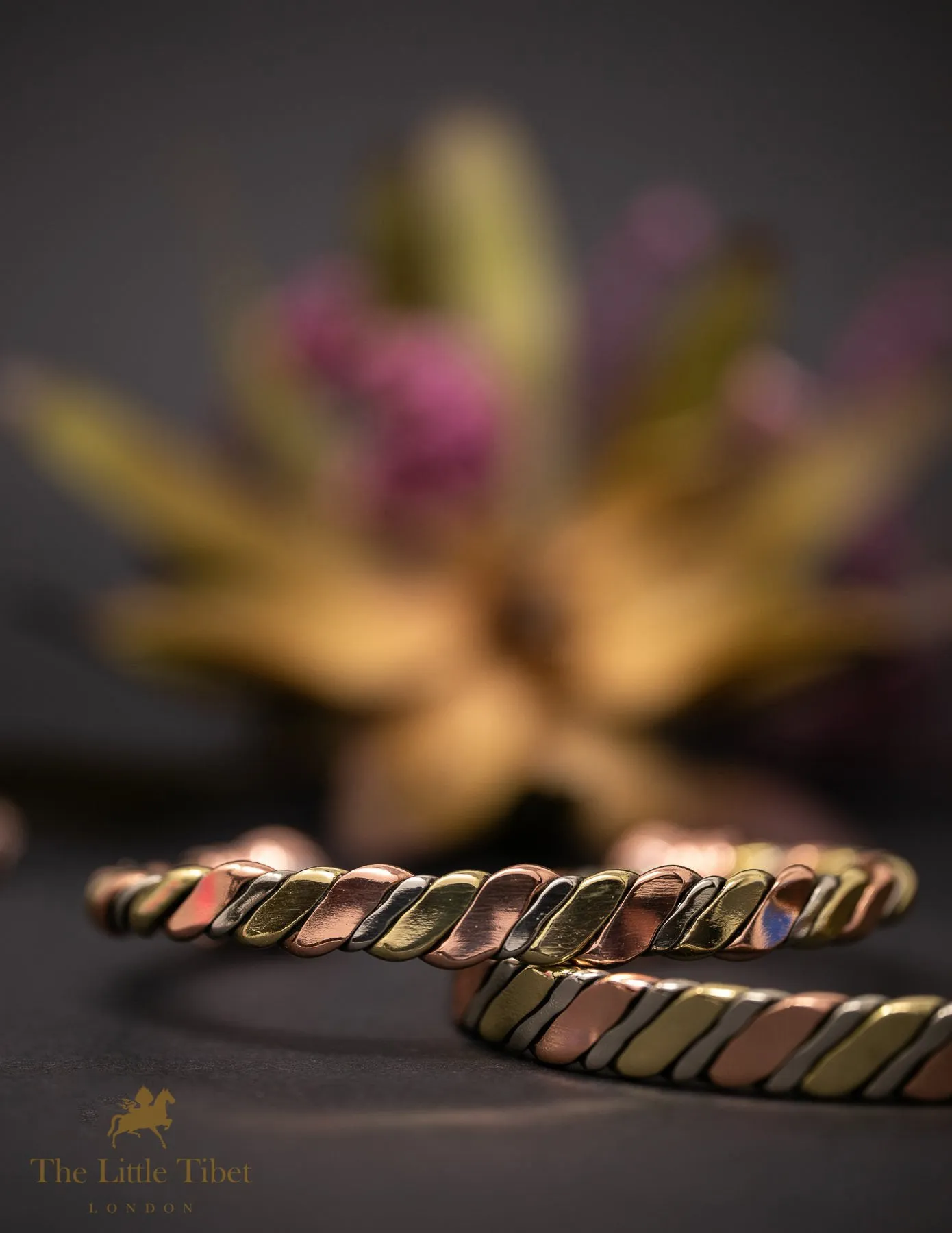 Magnetic Healing Slanted Stripes Bangle