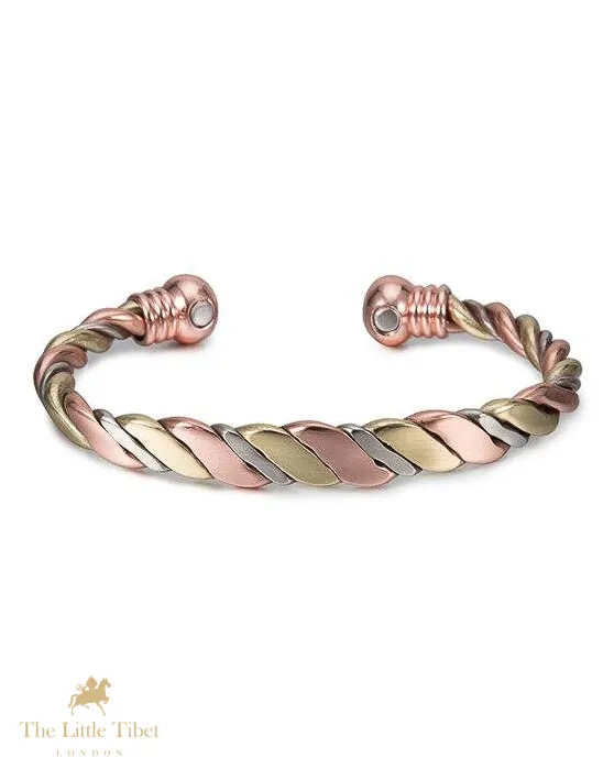 Magnetic Healing Slanted Stripes Bangle