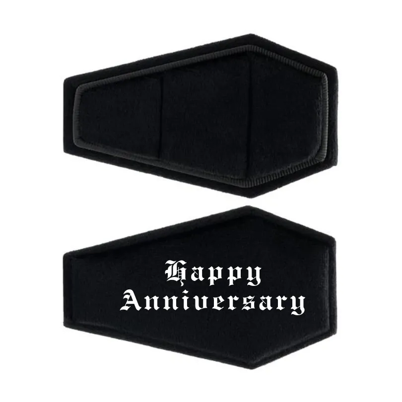 Married Till Buried Personalized Coffin Ring Box