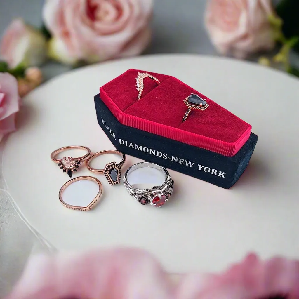 Married Till Buried Personalized Coffin Ring Box