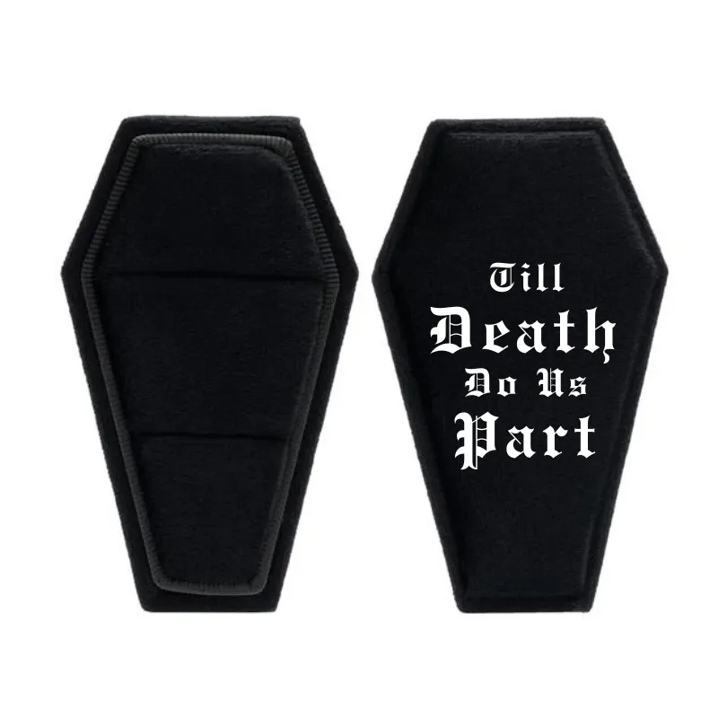 Married Till Buried Personalized Coffin Ring Box