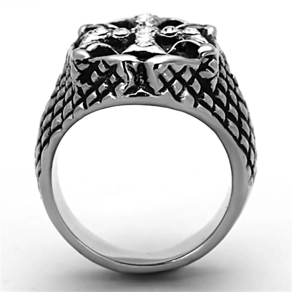 Men Stainless Steel Synthetic Crystal Rings TK1351