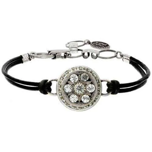 Michal Golan Star of David Leather Bracelet in Silver