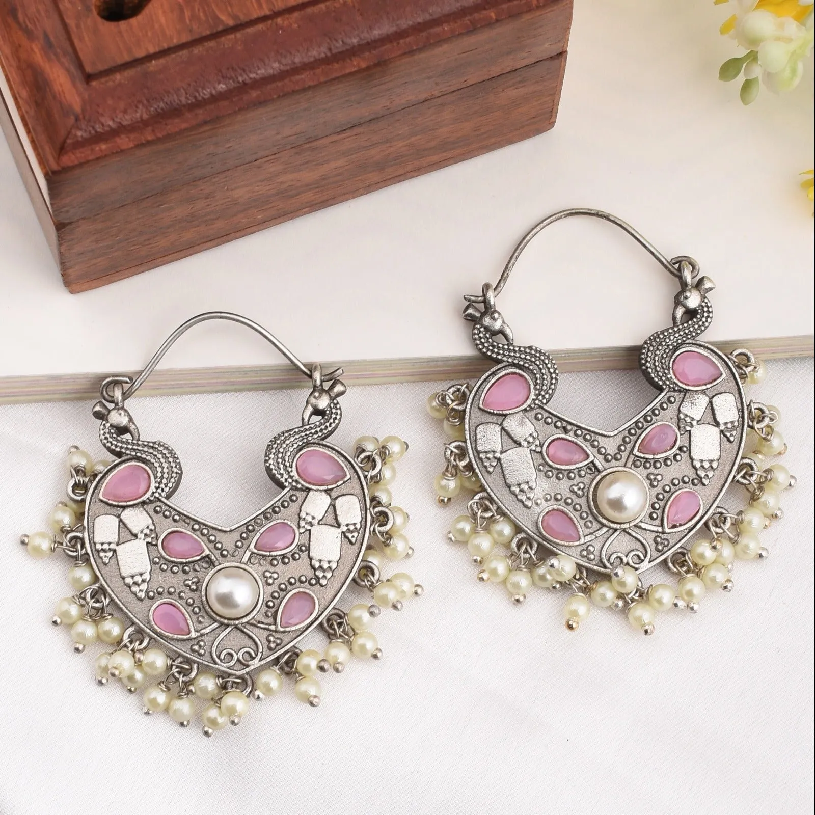 Mridul Peacock Dangler Earrings