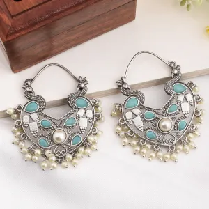 Mridul Peacock Dangler Earrings