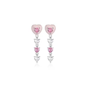 Ms Charming Drop Pink Earrings