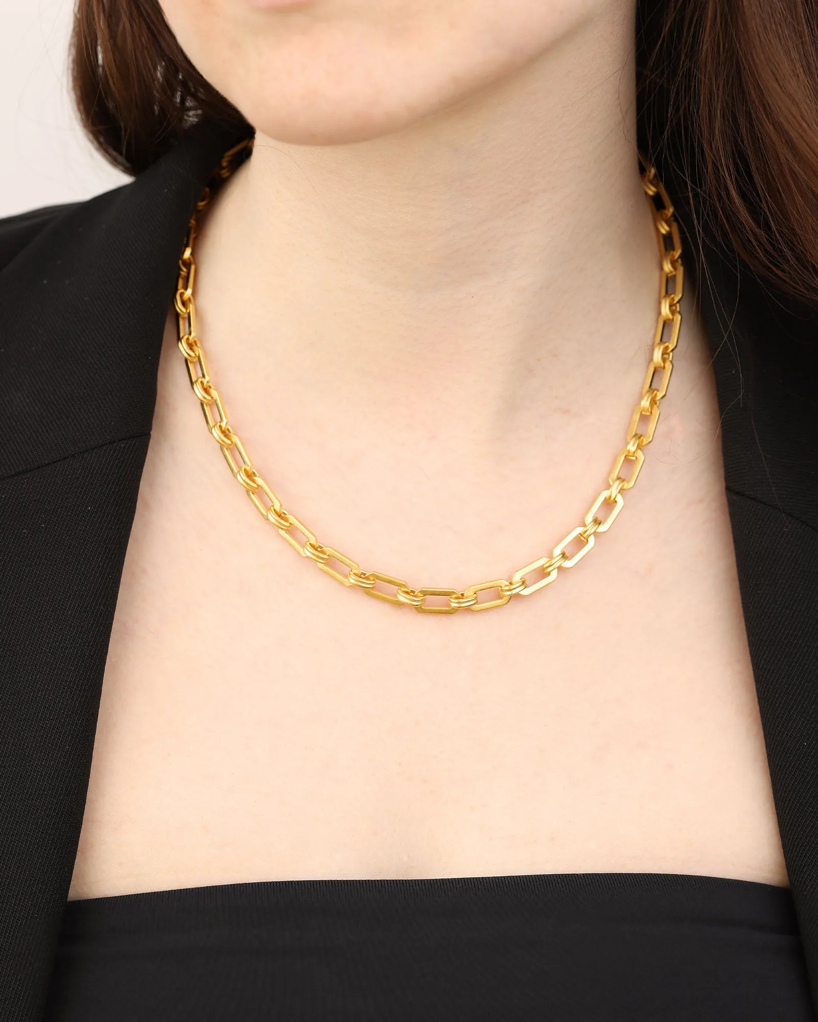 Oval Link Single Ring Necklace