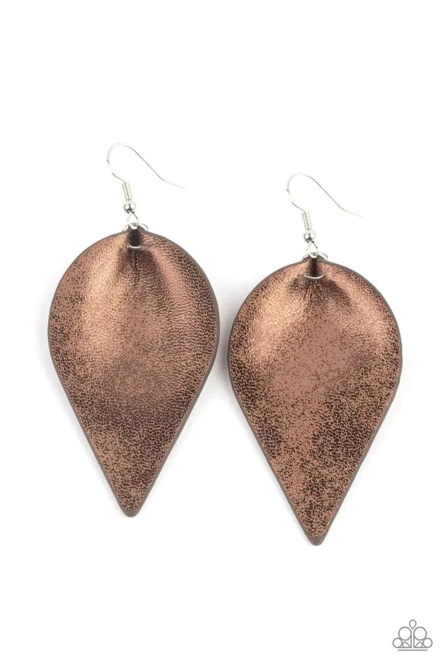 Paparazzi Earring ~ Enchanted Shimmer - Brown