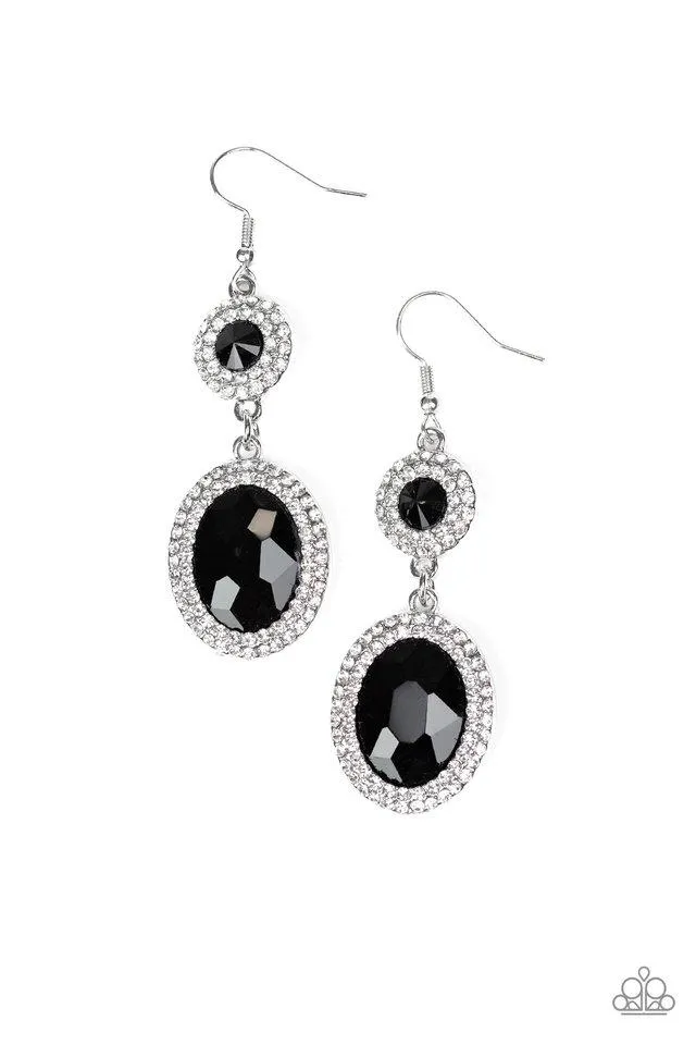 Paparazzi Earring ~ Let It BEDAZZLE - Black