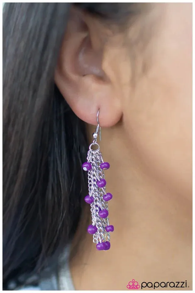 Paparazzi Earring ~ Out Of This World - Purple