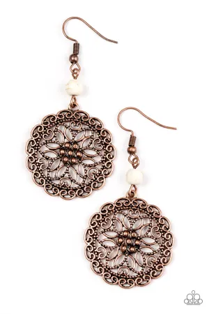 Paparazzi Earring ~ Wildflower Way - Copper