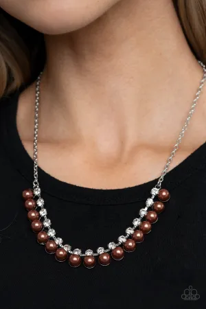 Paparazzi Frozen in TIMELESS Necklace Brown