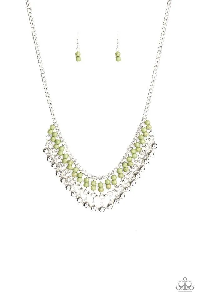 Paparazzi Necklace ~ Beaded Bliss - Green