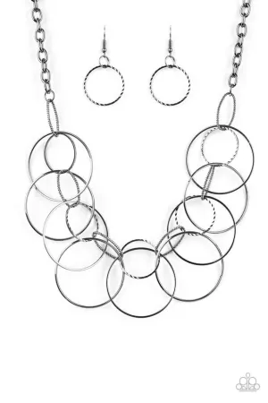 Paparazzi Necklace ~ Circa de Couture - Black