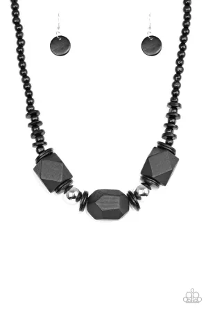 Paparazzi Necklace ~ Costa Maya Majesty - Black