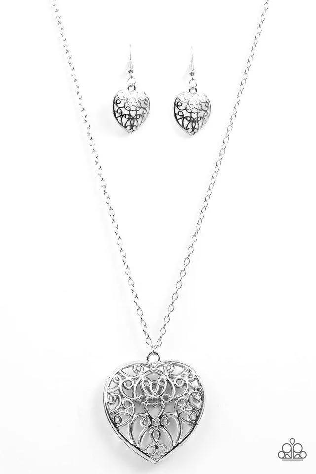 Paparazzi Necklace ~ Deep In My Heart - Silver