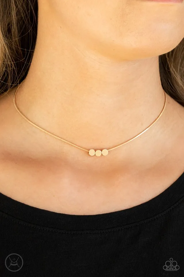 Paparazzi Necklace ~ Dynamically Dainty - Gold