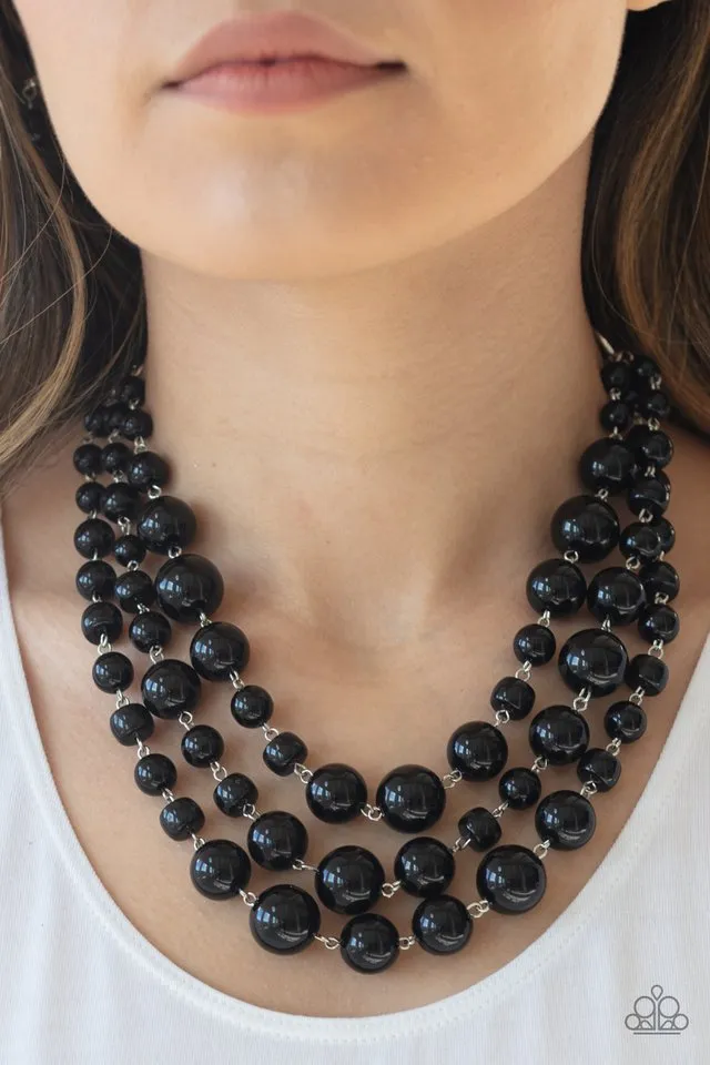 Paparazzi Necklace ~ Everyone Scatter! - Black