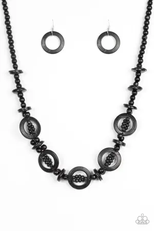 Paparazzi Necklace ~ Fiji Foxtrot - Black