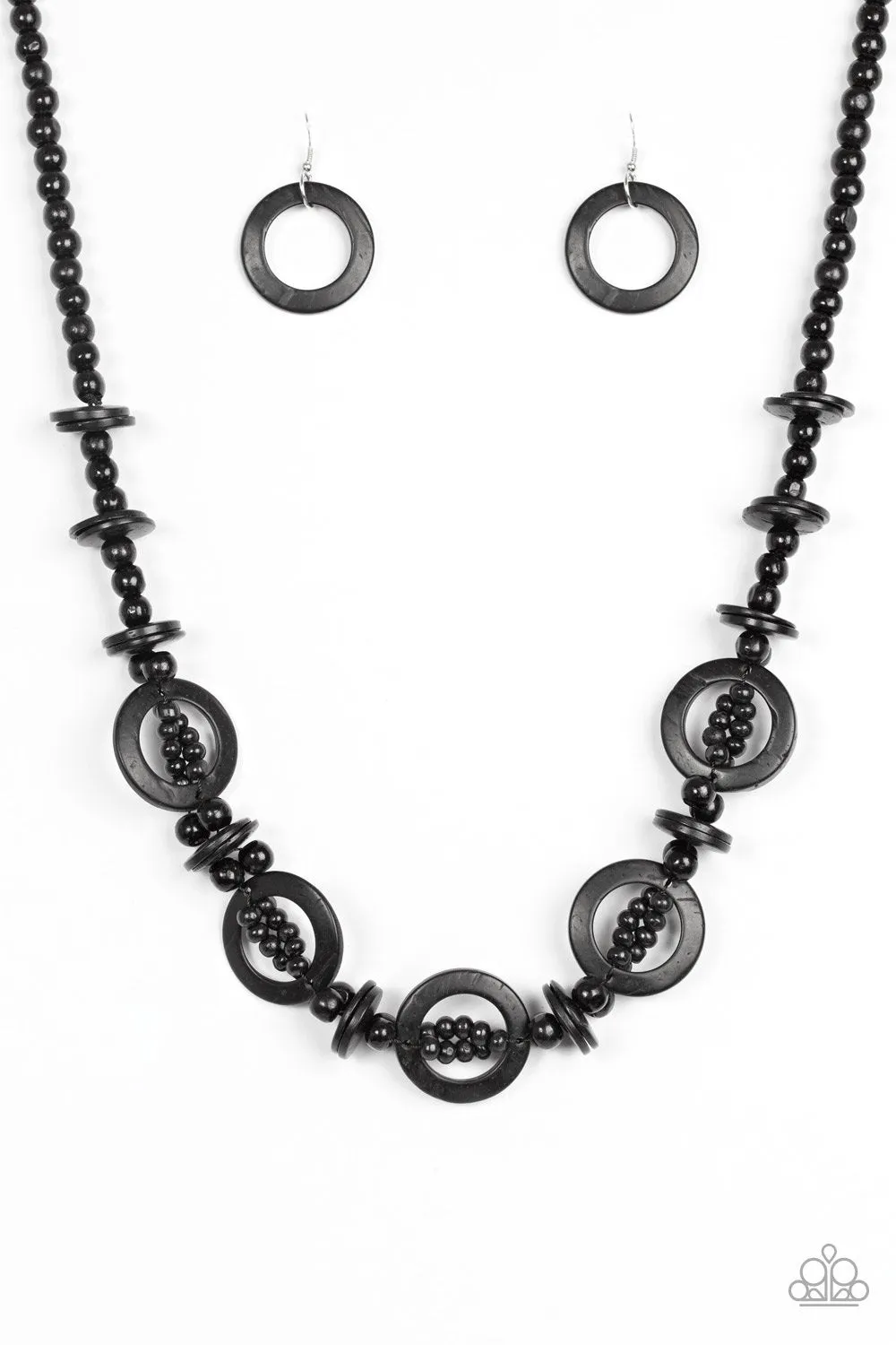 Paparazzi Necklace ~ Fiji Foxtrot - Black