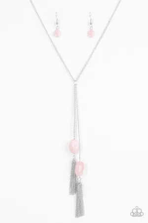 Paparazzi Necklace ~ GLOW Your Roll - Pink