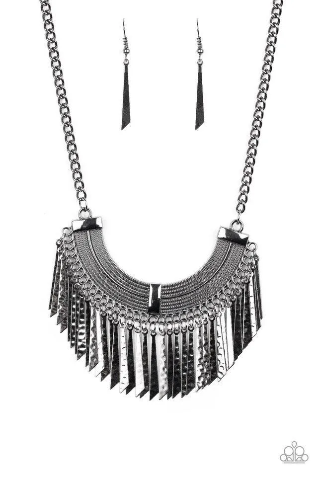 Paparazzi Necklace ~ Impressively Incan - Black