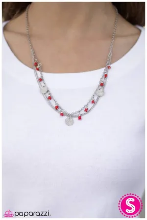 Paparazzi Necklace ~ Marina Bay - Red