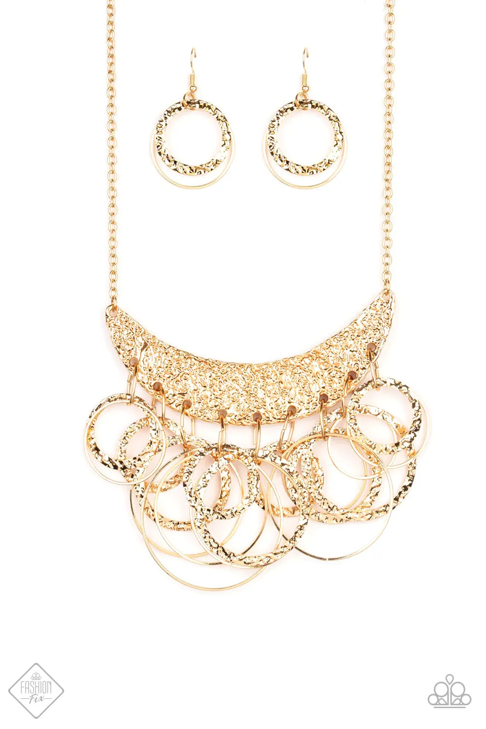 Paparazzi Necklace ~ Metro Eclipse  - Gold