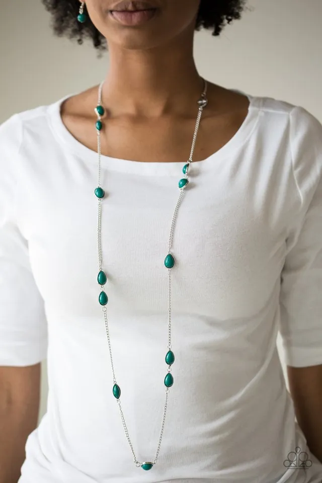 Paparazzi Necklace ~ Pacific Piers - Green