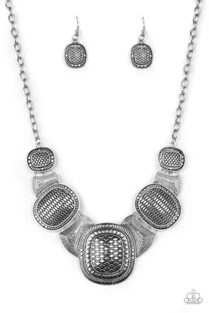 Paparazzi Necklace ~ Prehistoric Powerhouse - Silver