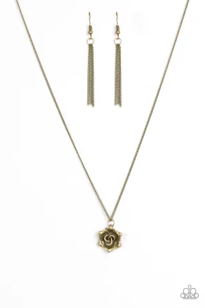 Paparazzi Necklace ~ Primrose Path - Brass