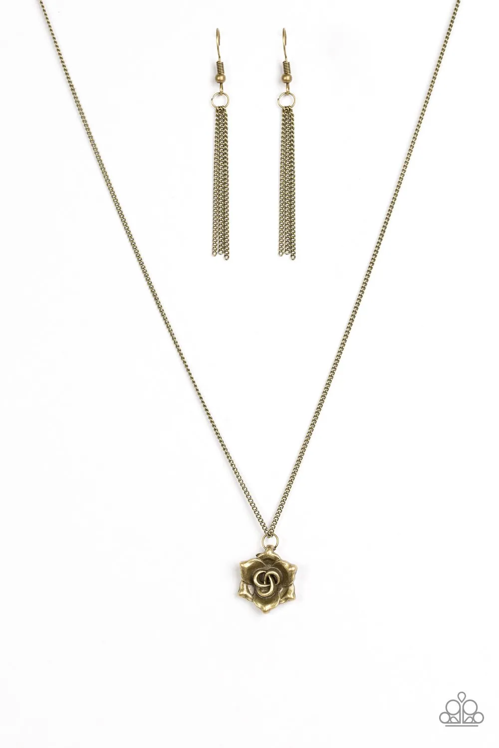 Paparazzi Necklace ~ Primrose Path - Brass