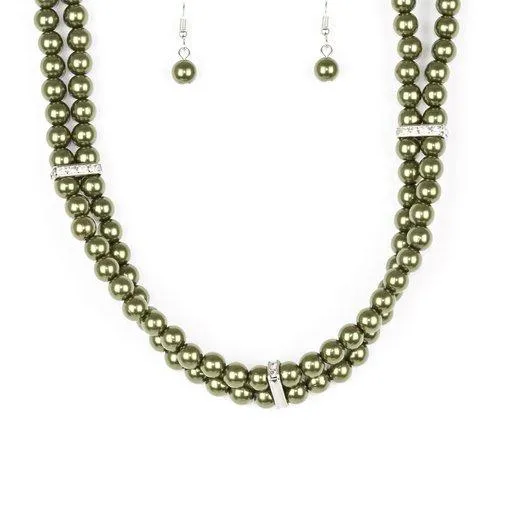 Paparazzi Necklace ~ Put On Your Party Dress - Green