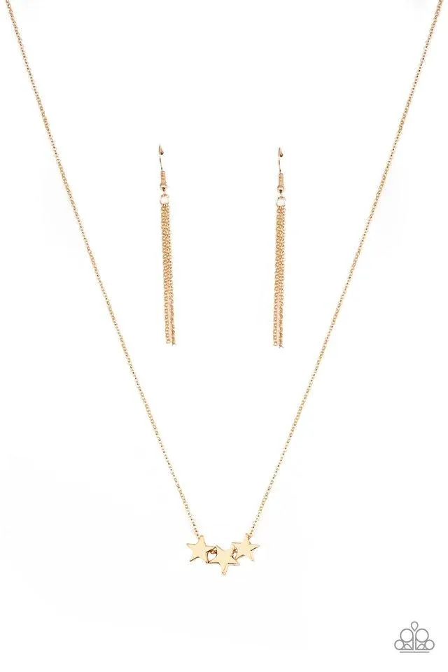 Paparazzi Necklace ~ Shoot For The Stars - Gold