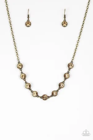 Paparazzi Necklace ~ Starlit Socials - Brass