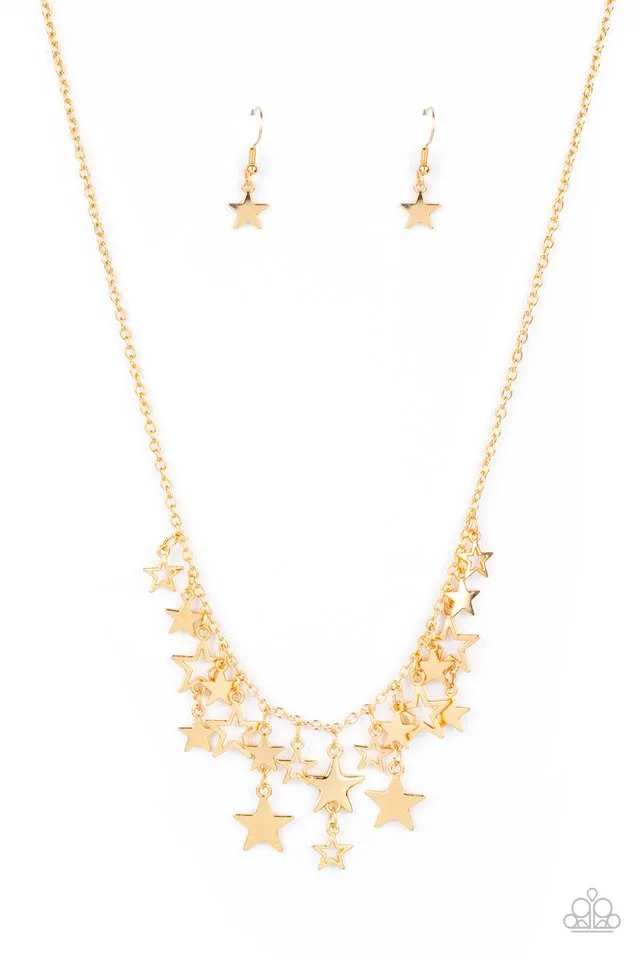 Paparazzi Necklace ~ Stellar Stardom - Gold