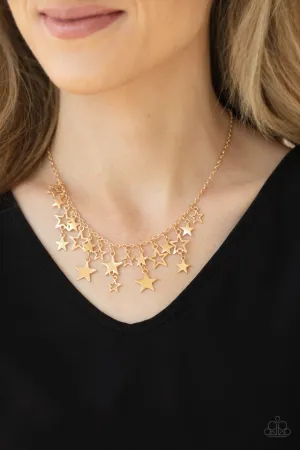 Paparazzi Necklace ~ Stellar Stardom - Gold