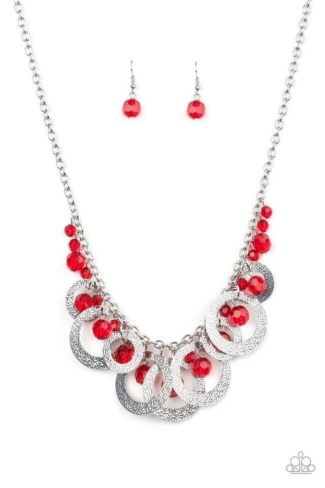 Paparazzi Necklace ~ Turn It Up - Red