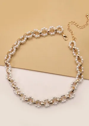 Pearl & Gold Chocker Necklace