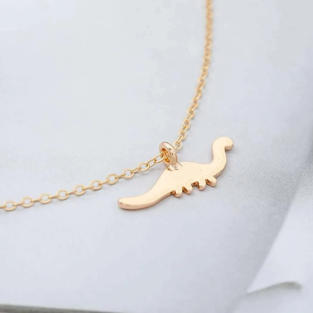 Pinapes Fashion Dinosaur Pendant Necklaces Dainty Necklace Chain Jewelry for Women and Girls