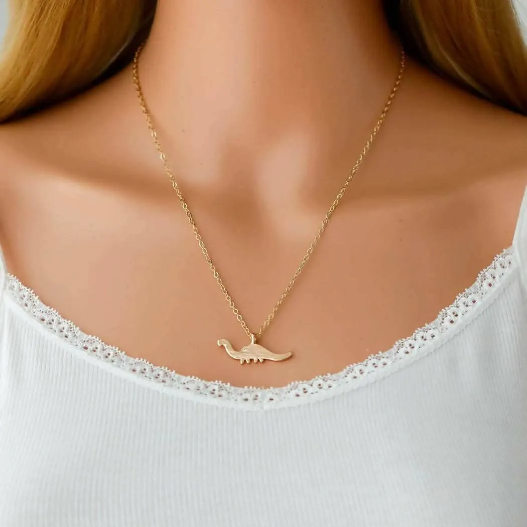 Pinapes Fashion Dinosaur Pendant Necklaces Dainty Necklace Chain Jewelry for Women and Girls