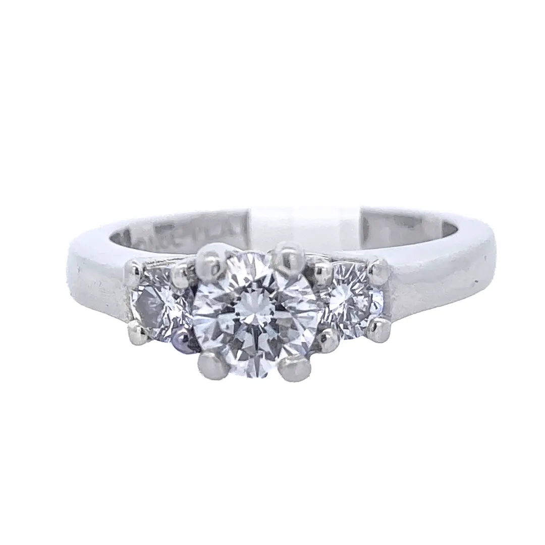 Platinum Diamond 0.75Ct Three- Stone Engagement Ring