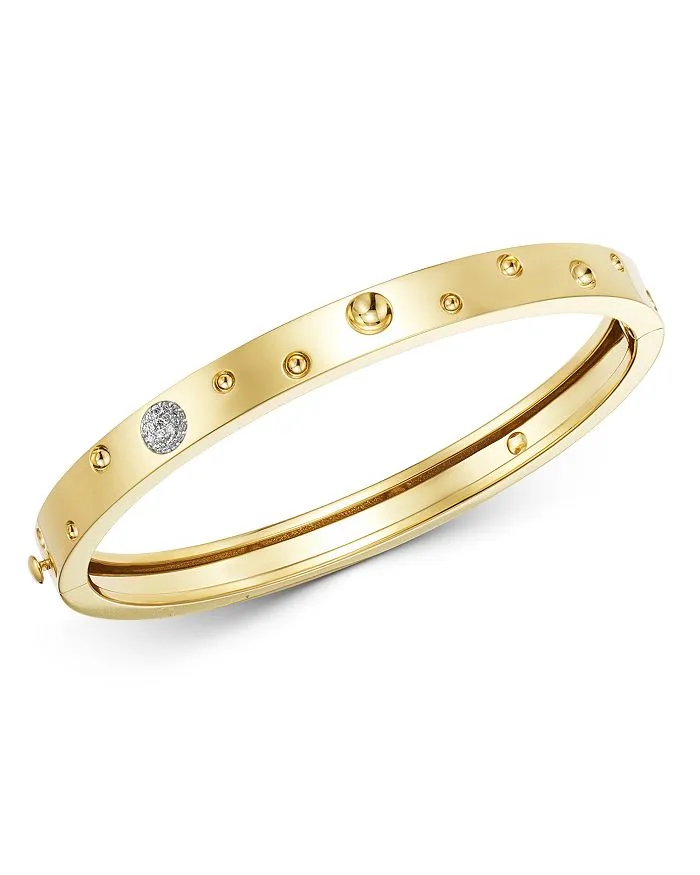 Pois Moi Luna Diamond Thin Bangle Bracelet