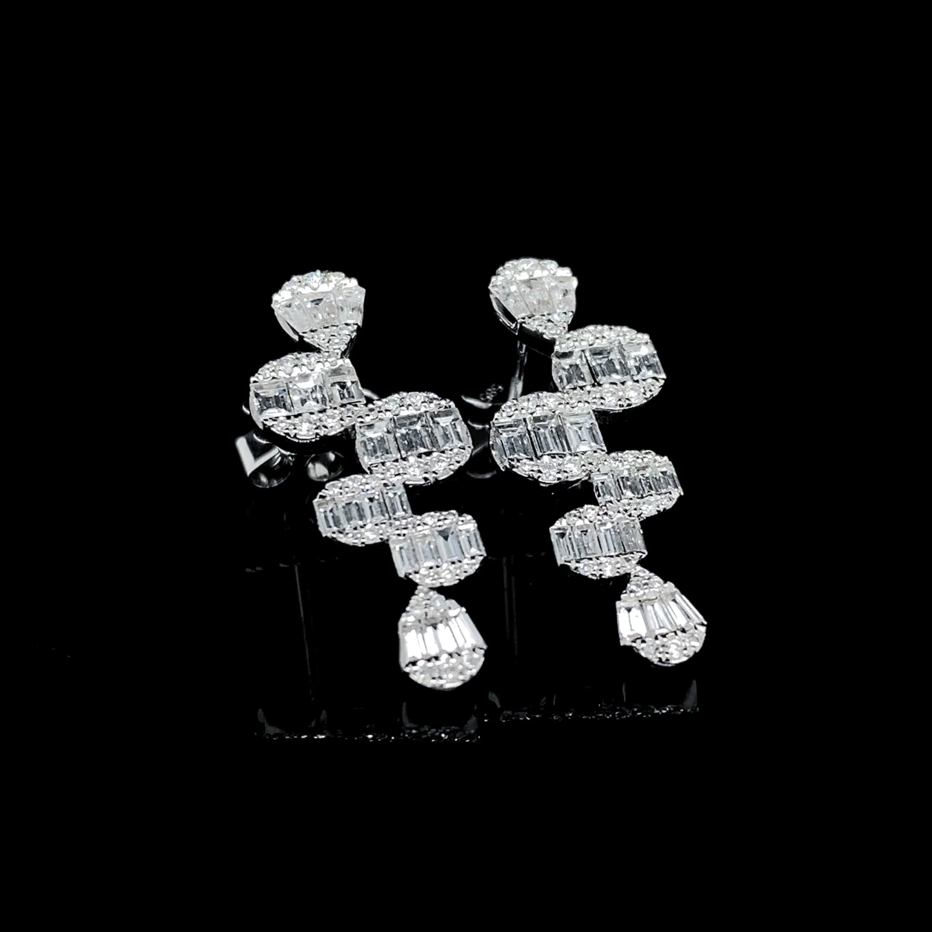 PREORDER | Cluster Shape Statement Diamond Jewelry Set 14kt