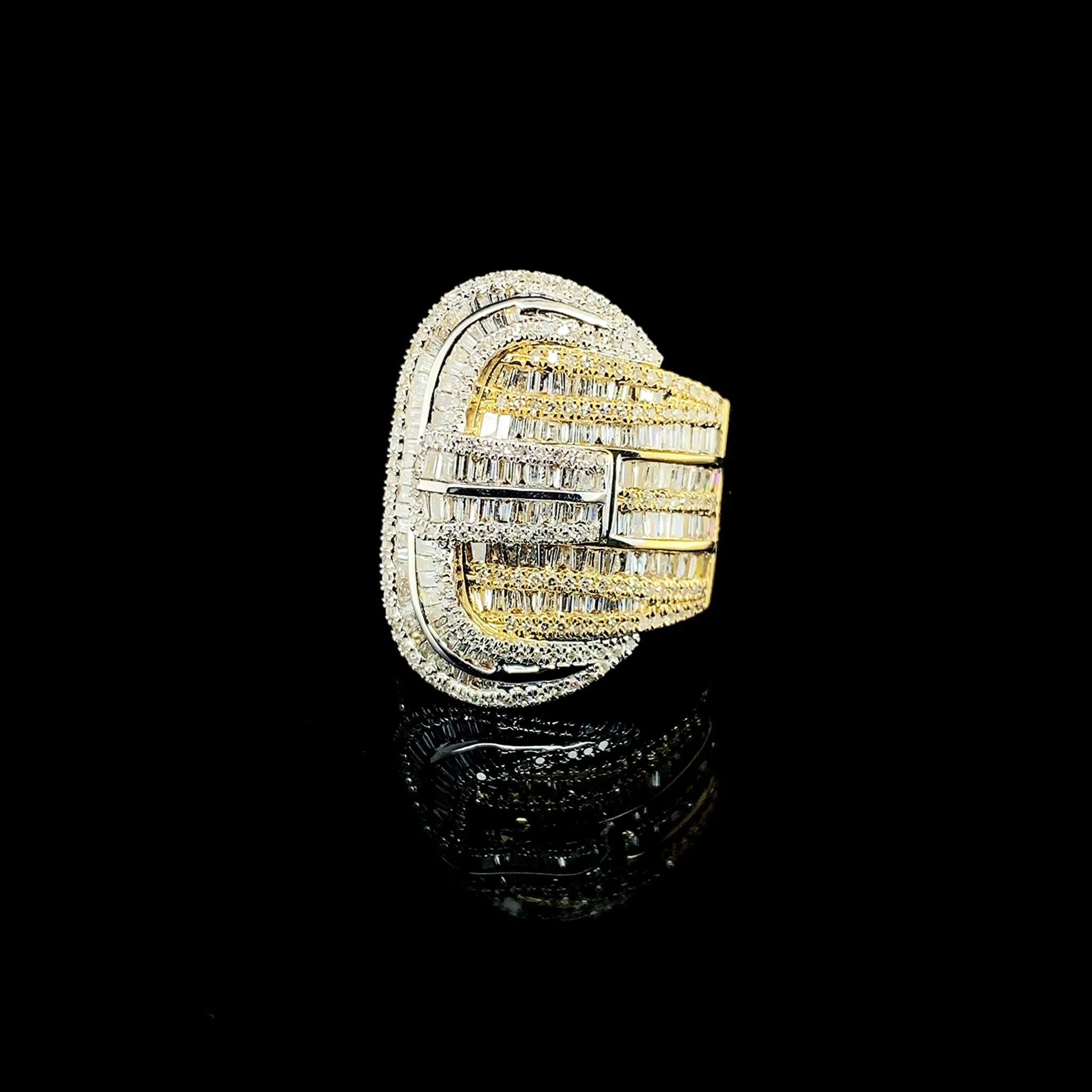 PREORDER | Multi-Tone Belt and Buckle Deco Diamond Ring 14kt