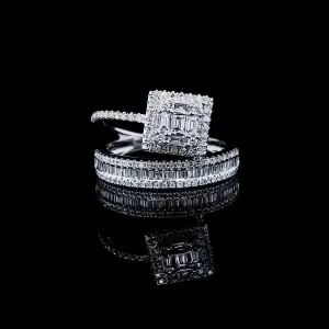 PREORDER | Square Deco Diamond Ring 14kt