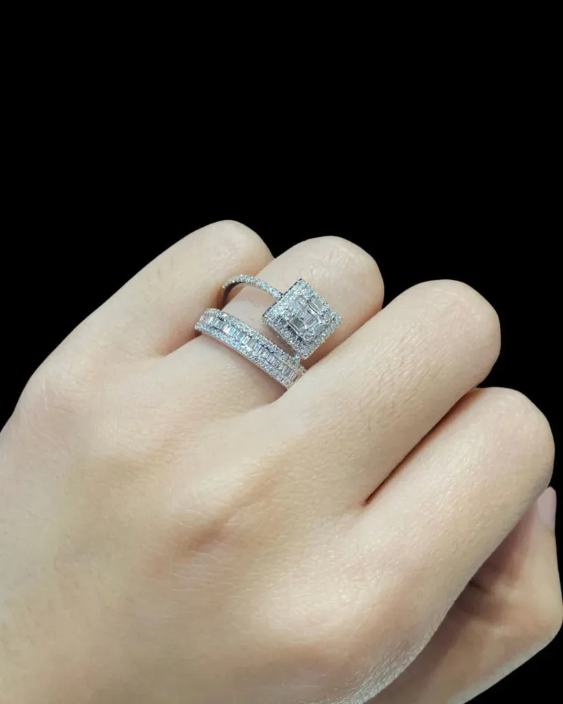 PREORDER | Square Deco Diamond Ring 14kt