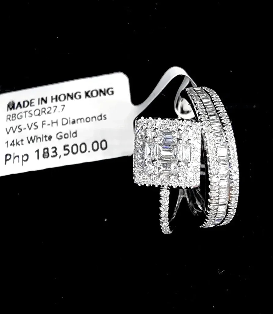 PREORDER | Square Deco Diamond Ring 14kt