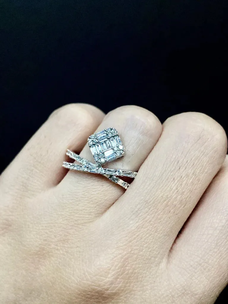 PREORDER | Square Infinity Deco Diamond Ring 14kt